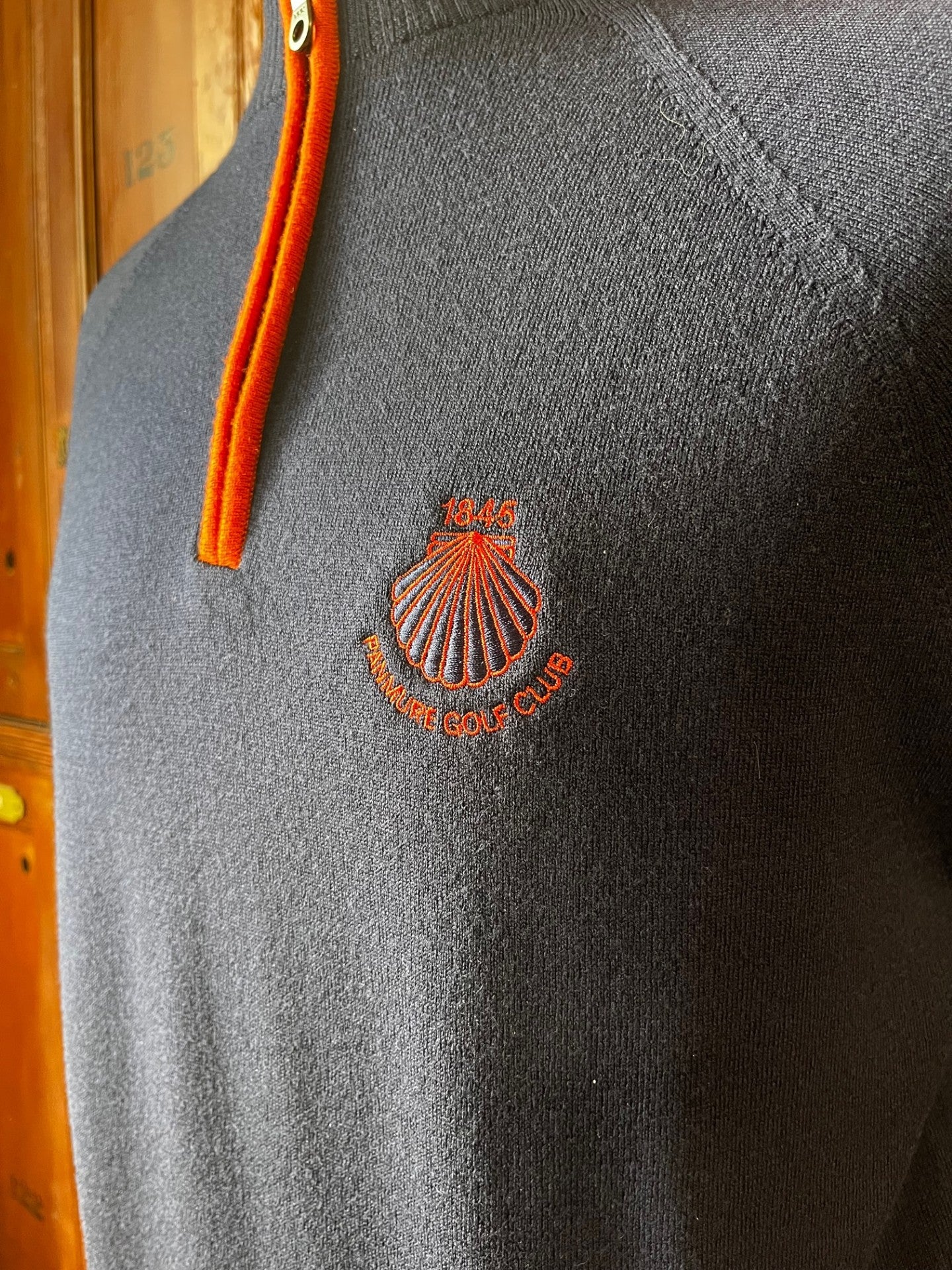 Merino Contrast Zip Neck Jumper