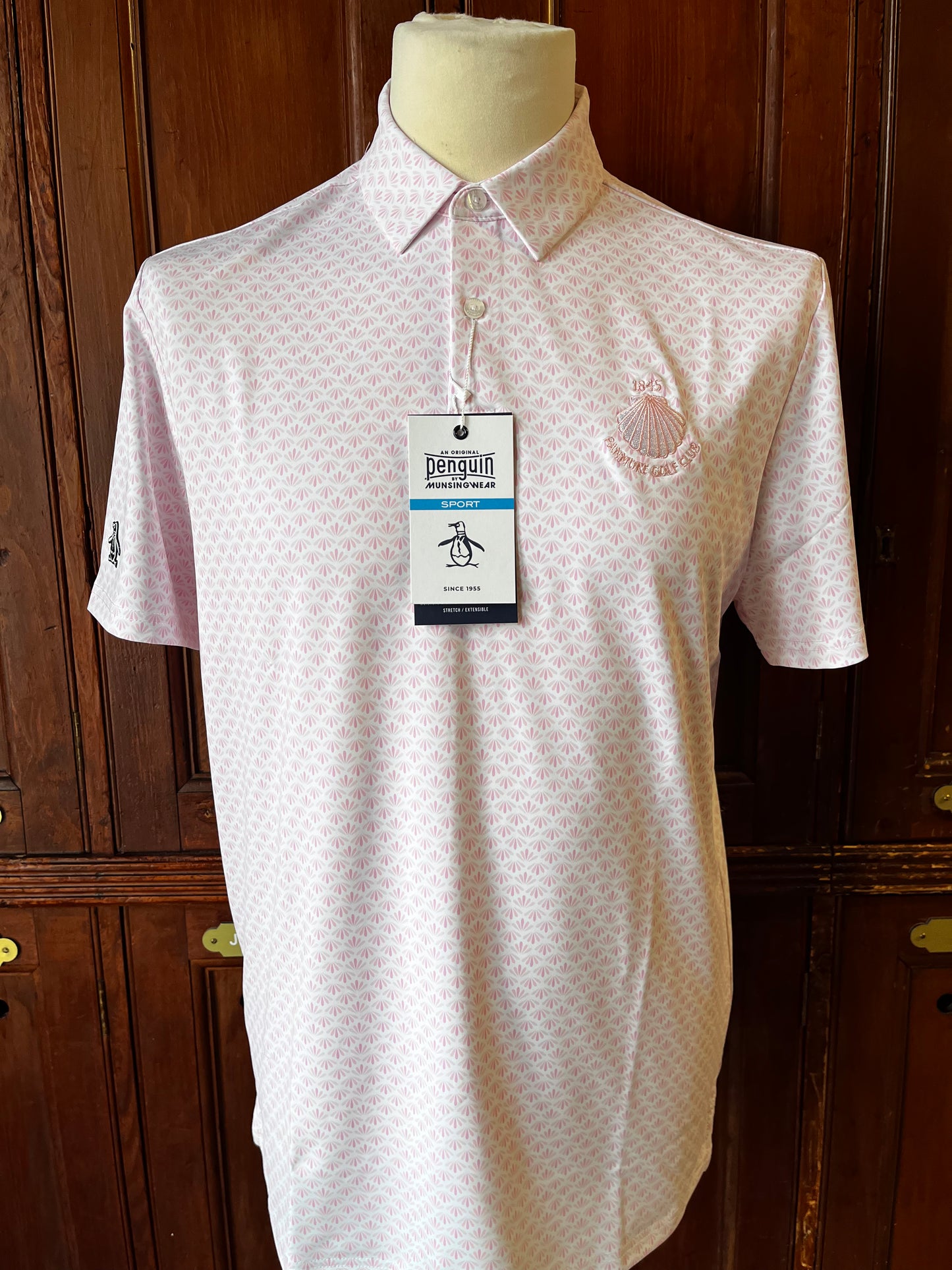 Retro Geometric Print Polo